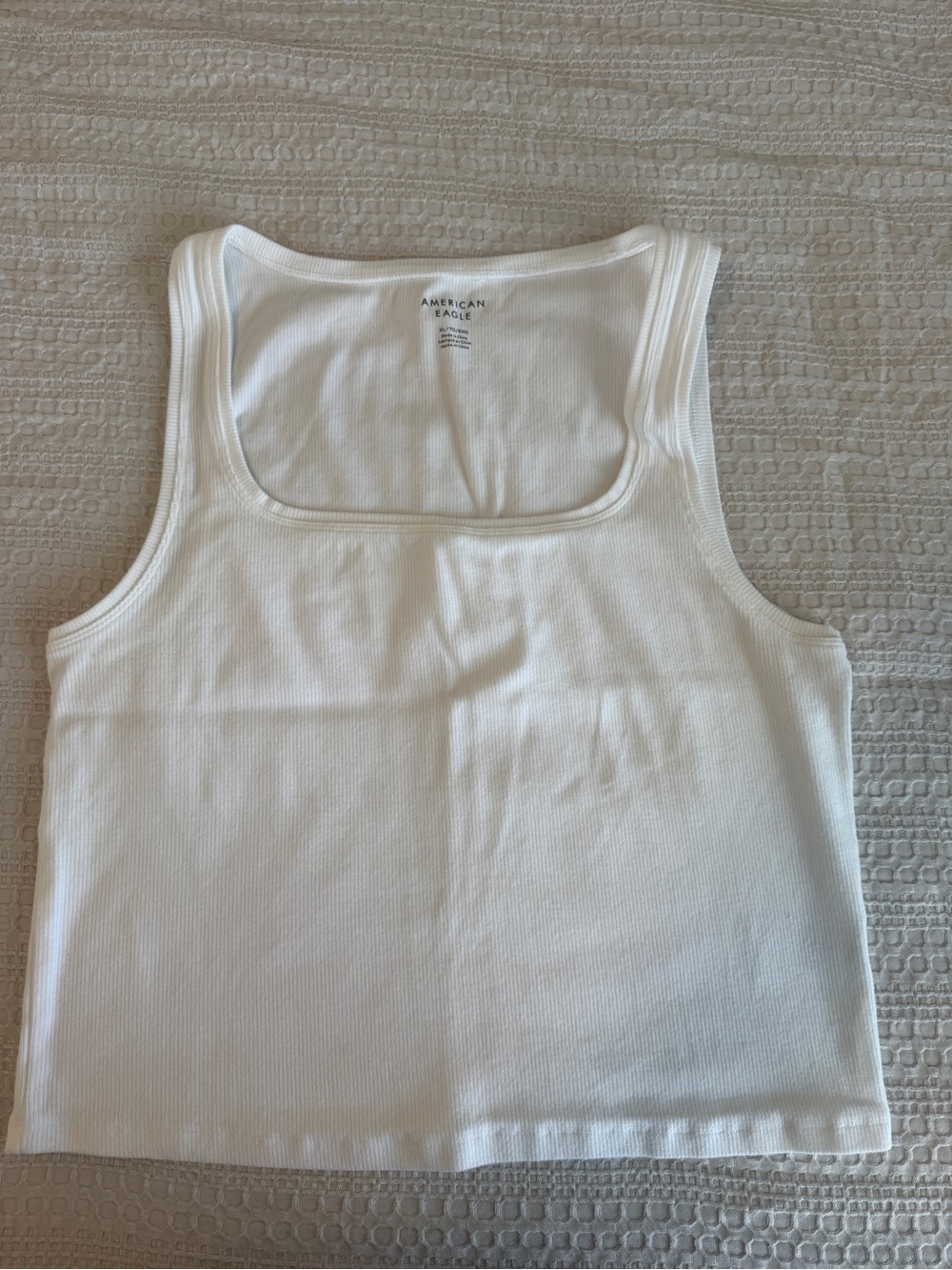 American Eagle Square Neck Ribbed Tank Top